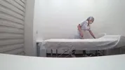 Blowjob from a real nurse in a massage room