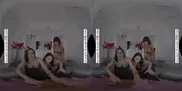 A mischievous dressing room rendezvous with you, Gia Milana, Ivy LeBelle, and Luna Star