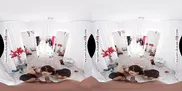A mischievous dressing room rendezvous with you, Gia Milana, Ivy LeBelle, and Luna Star