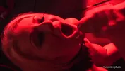 Hot blonde tied up his boyfriend in a cage