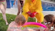 Frisby's chicken organizes fight between ALIX VLOGS and LARA ROSS to see who will fuck his fat cock