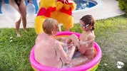 Frisby's chicken organizes fight between ALIX VLOGS and LARA ROSS to see who will fuck his fat cock