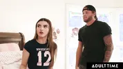 ADULT TIME - Sex Addict Babe Julia James SQUIRTS On Stepdad By Accident During Sneaky Masturbation