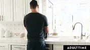 ADULT TIME - Sex Addict Babe Julia James SQUIRTS On Stepdad By Accident During Sneaky Masturbation