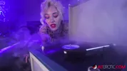 Kitty Quinn smokes her night away in Smoked Out Blondie
