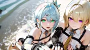 4 Zenless Zone Zero Sluts Crash the Captain's Yacht and Beg Forgiveness on an Island - AI GENERATED
