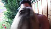 Outdoor sex with a beautiful blonde with perfect tits PollyYangs