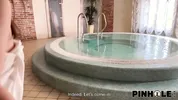PINHOLE XXX. Having fun with 2 horny girls in the pool