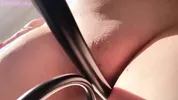 Sexy brunette rubbing against the bed. Help me cum