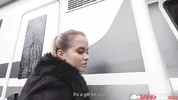 BangVan - Big Titted Van Driver Jennifer Mendez in Parking Lot Encounter with Well-Hung Security Guard