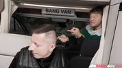 BangVan - Big Titted Van Driver Jennifer Mendez in Parking Lot Encounter with Well-Hung Security Guard