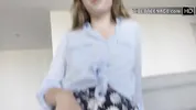 Cute 18 year Marina masturbation casting video