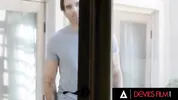 DEVILS FILM - Handyman Plumber Caught His Next Hot Customer Masturbating And Helped Her Out