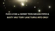 Dequan And Caleb Tag Team Tory Lane In Out Of Control Fan Orgy!