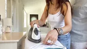 I was doing some ironing when my husband came to get his tshirt and ended up fucking my ass