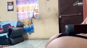 BIG ASS STEPDAUGHTER GETS TRAPPED AND HER PERVERT OLD STEPDAD SUCKS AND FUCKS HER PUSSY.