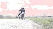 Biker get ride on moto with Queenlin and fuck her ass