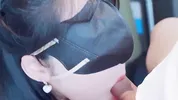 Big tits Taotao mouth hole signing order pussy filled with semen
