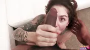 Horny Milf Bubblez Bankz Deep Cock Sucking Before Anal Fuck