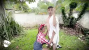 magical statue comes back to life thanks to innocent blonde who fucks her in the ass with a strap on