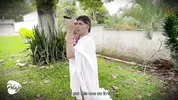 magical statue comes back to life thanks to innocent blonde who fucks her in the ass with a strap on