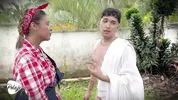 magical statue comes back to life thanks to innocent blonde who fucks her in the ass with a strap on