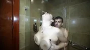 Fucking in the Shower with a Busty Natural Spanish Girl
