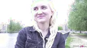 GERMAN SCOUT - Skinny blonde Teen Daruma Rai Pickup for Casting Fuck in Berlin