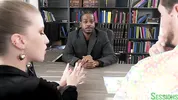 CUCKOLD SESSIONS - Octavia Red Signs Contract & Gets Fucked As Cuck Gets Pegged & Watches