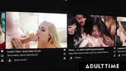 ADULT TIME - Petite Blonde Emma Rosie Teases In Pink Fishnet On Swing Before Getting Roughly Fucked