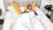Mom-in-law enjoys her son-in-law's cock while pretending to be his girlfriend in the bed - Savannah Watson