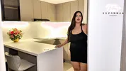 Mom-in-law enjoys her son-in-law's cock while pretending to be his girlfriend in the bed - Savannah Watson