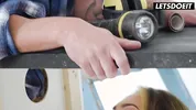 Blonde Bimbo Lapaisita Can't Resist Plumber's Big Dick - LATINA MILF