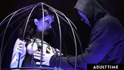 ADULT TIME - Caged Obedient Petite Jane Wilde Gets Throat Fucked & ANAL Destroyed By Hung Master