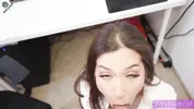 New intern gets to fuck the office slut!