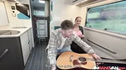 BangVan - Busty Czech Bombshell Jennifer Mendez Picks Up a Hitchhiker Musician for a Ride