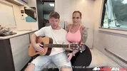 BangVan - Busty Czech Bombshell Jennifer Mendez Picks Up a Hitchhiker Musician for a Ride