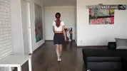 cute 18 year skinny girl does her first porn casting