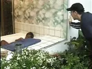 Ebony chick gets white dick in tight pussy