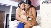 NO SHAME! BUSTY STEPMOTH AND BIG ASS STEPDAUGHTER HAVE REAL, HOMEMADE LESBIAN SEX.