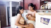 NO SHAME! BUSTY STEPMOTH AND BIG ASS STEPDAUGHTER HAVE REAL, HOMEMADE LESBIAN SEX.