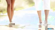 Loving boyfriend and girlfriend exchange pleasure of blowjob and eating pussy outdoor without any onlookers
