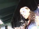 Ebony cheerleader takes it in her tight pussy