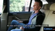 CZECH XXX - Sloppy Blowjob to Balls Deep Fucking in Taxi