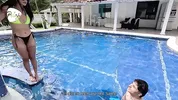 A scorned Latina finds a mermaid man and to get even she decides to suck his cock and fuck him