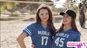 Horny Nubile Brunette Hotties Maya Woulfe & Liz Jordan Double Team Newbie Stepbro For 3some Fun