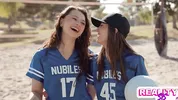 Horny Nubile Brunette Hotties Maya Woulfe & Liz Jordan Double Team Newbie Stepbro For 3some Fun