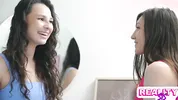 Horny Nubile Brunette Hotties Maya Woulfe & Liz Jordan Double Team Newbie Stepbro For 3some Fun