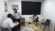 Hot Girlfriend Seduces Classroom Nerd For Wild Sharing FMM Threesome