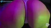 SARABOOM - the OnlyFans girl with the biggest, juiciest booty you'll ever see, gets horny in the jacuzzi before her gangbang porn scene - PELAJE MIX